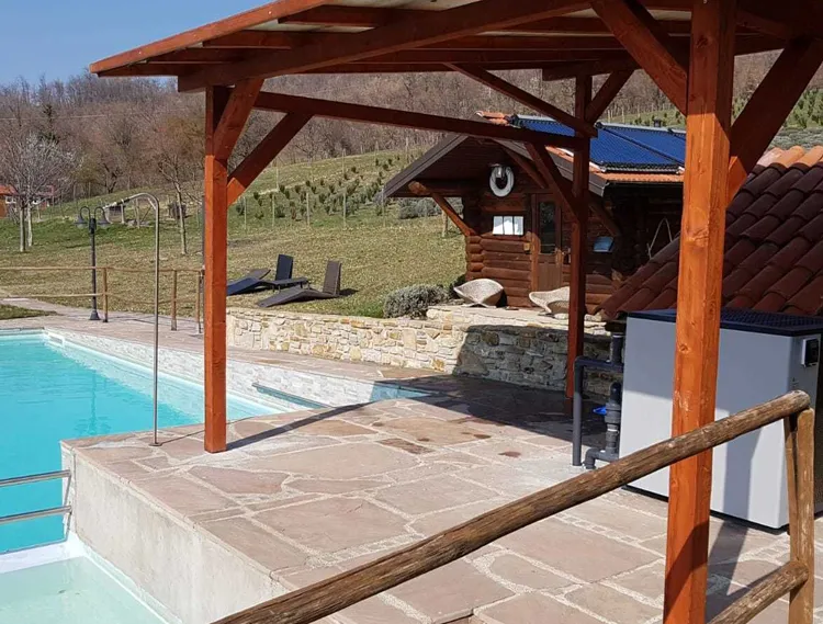 Swimming pool air source heat pump